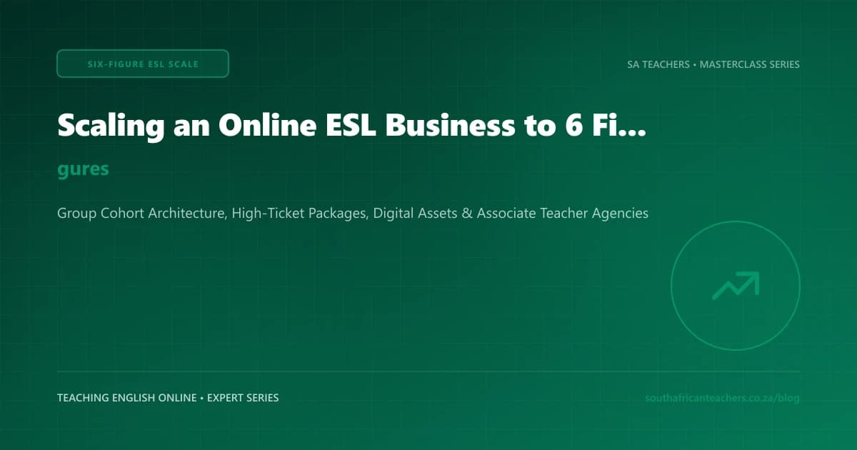 How to Scale an Online English Teaching Business to Six Figures: From 1-on-1 Lessons to Group Cohorts and Digital Products