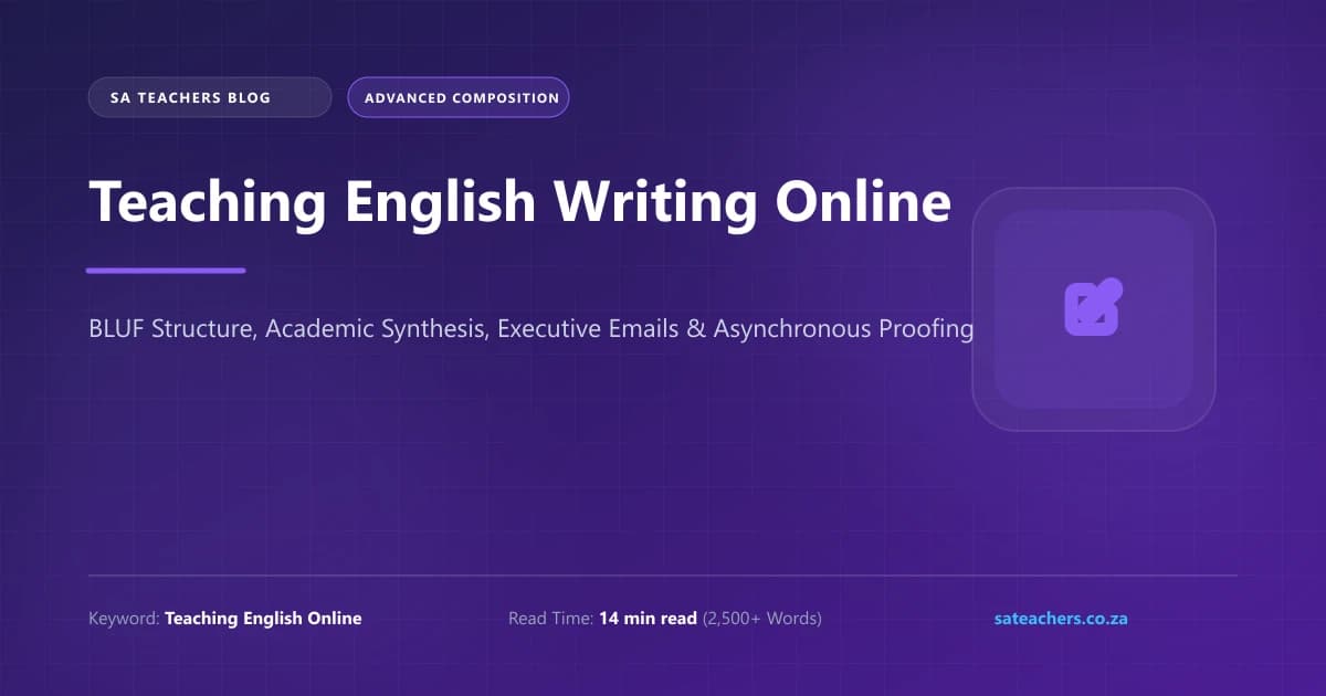How to Teach English Writing Skills Online for Academic and Corporate Success: The Advanced Composition Guide
